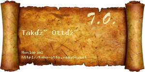 Takó Ottó névjegykártya